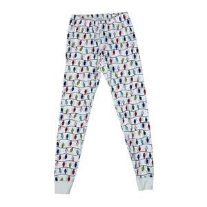 Hanna Andersson Holiday Lights Long John Pajama Bottoms Organic Women's XS